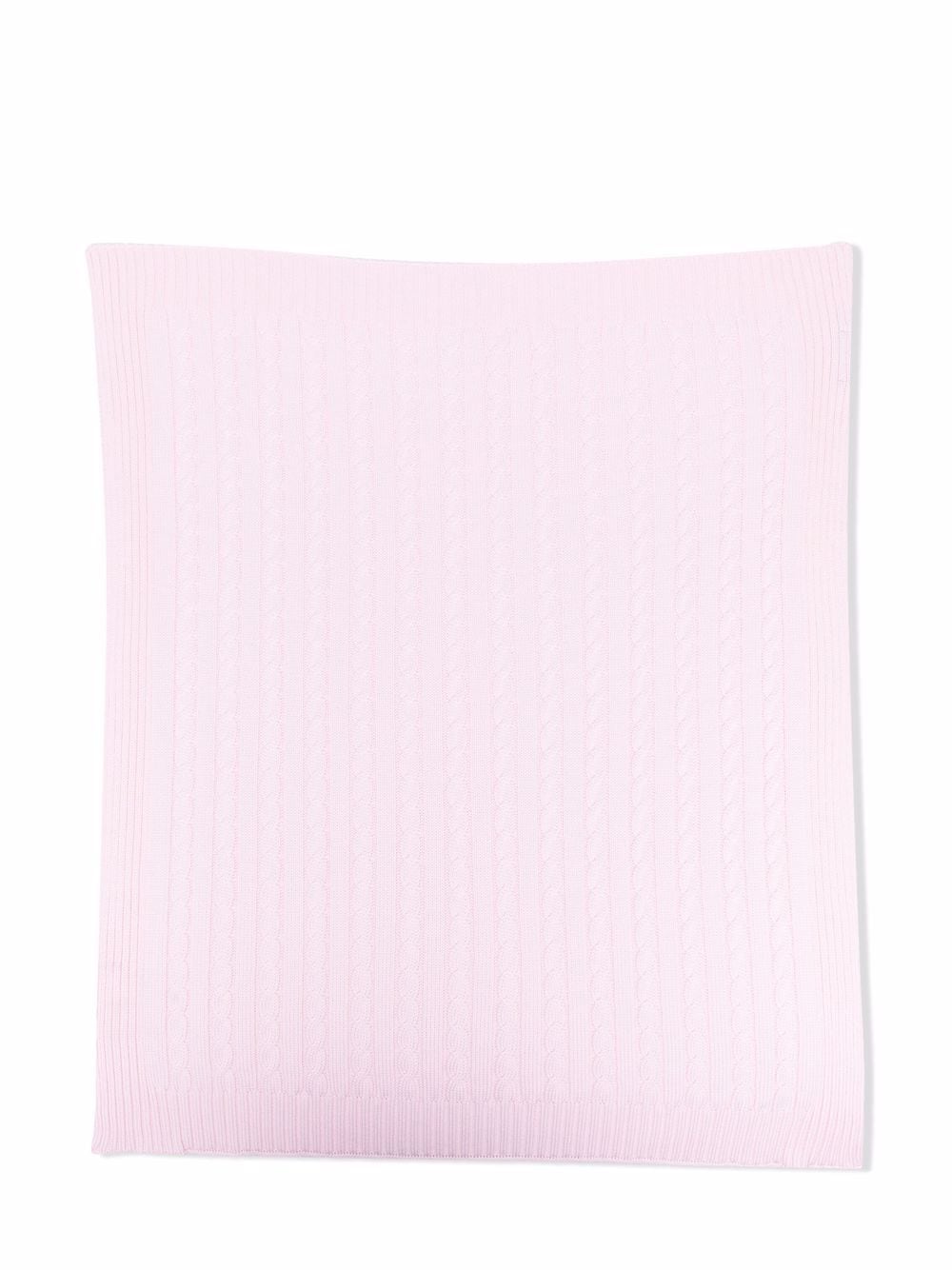 Little Bear ribbed-knit virgin wool blanket - Pink von Little Bear