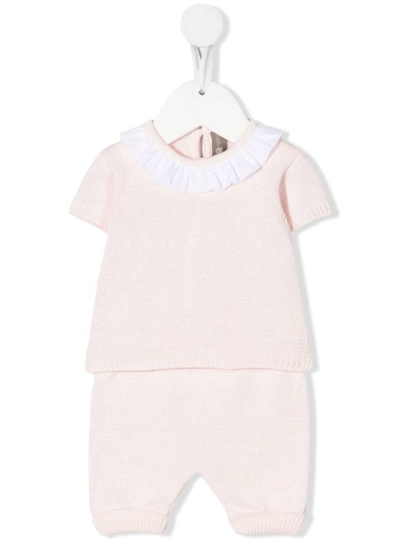 Little Bear ruffle-detail knit set - Pink von Little Bear