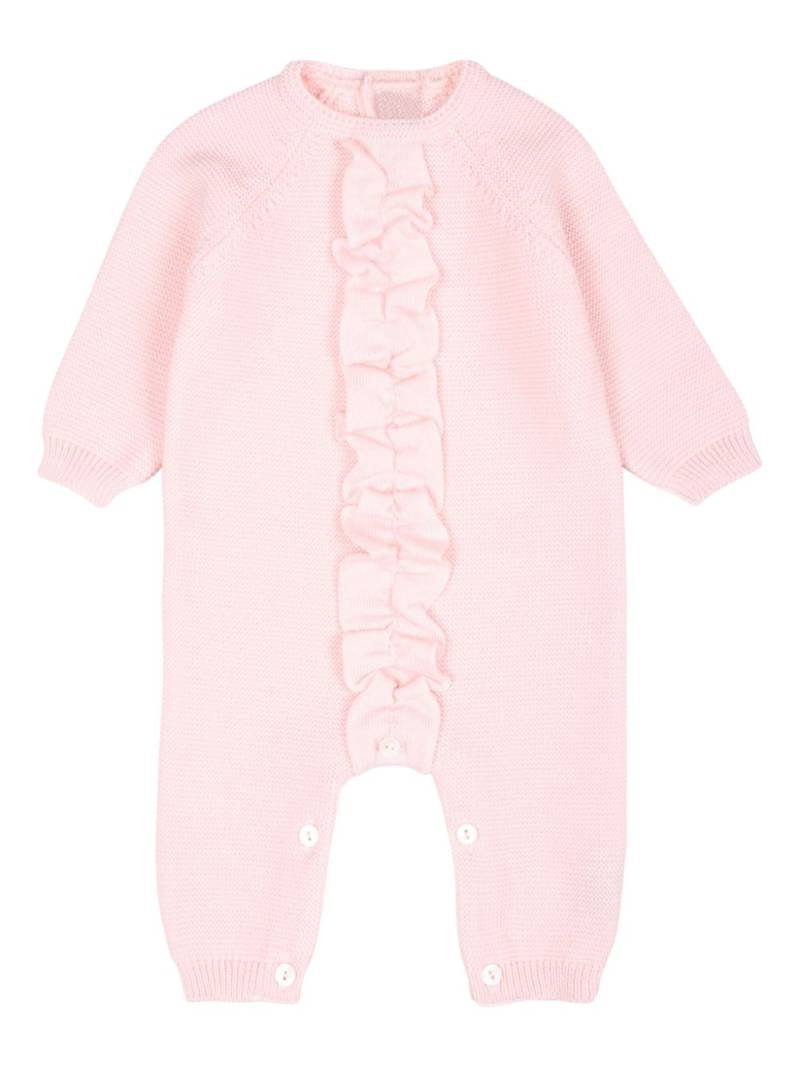 Little Bear ruffle-detail wool romper - Pink von Little Bear