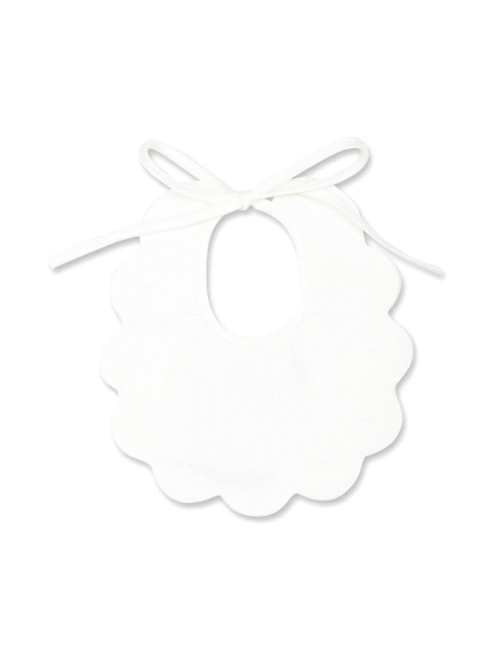 Little Bear scallop bib - White von Little Bear