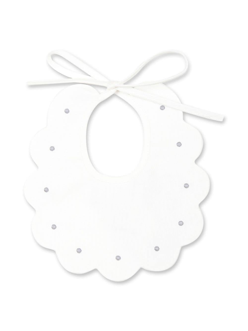 Little Bear scallop bib - White von Little Bear