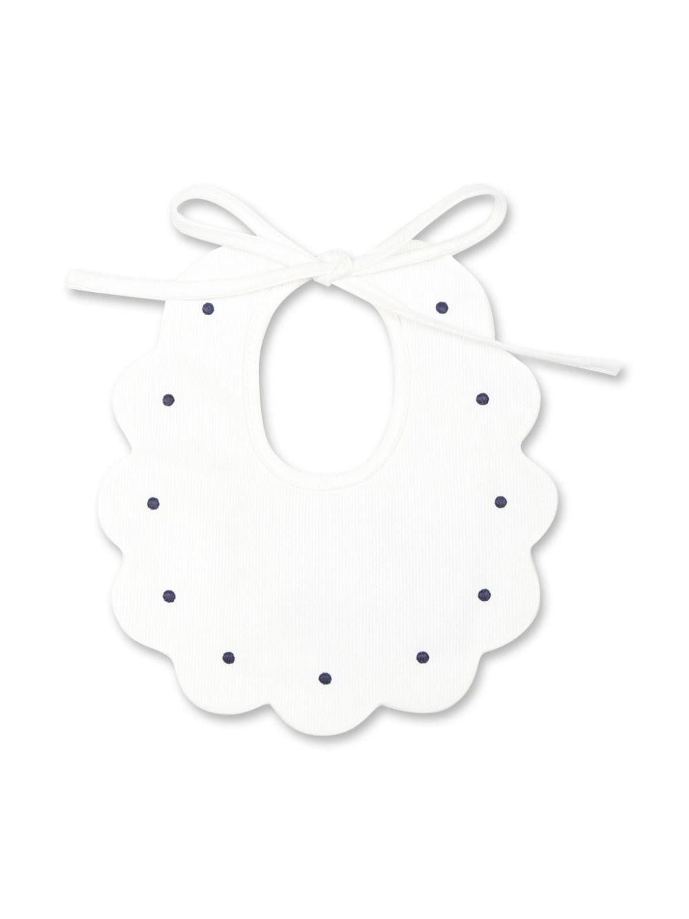 Little Bear scallop bib - White von Little Bear