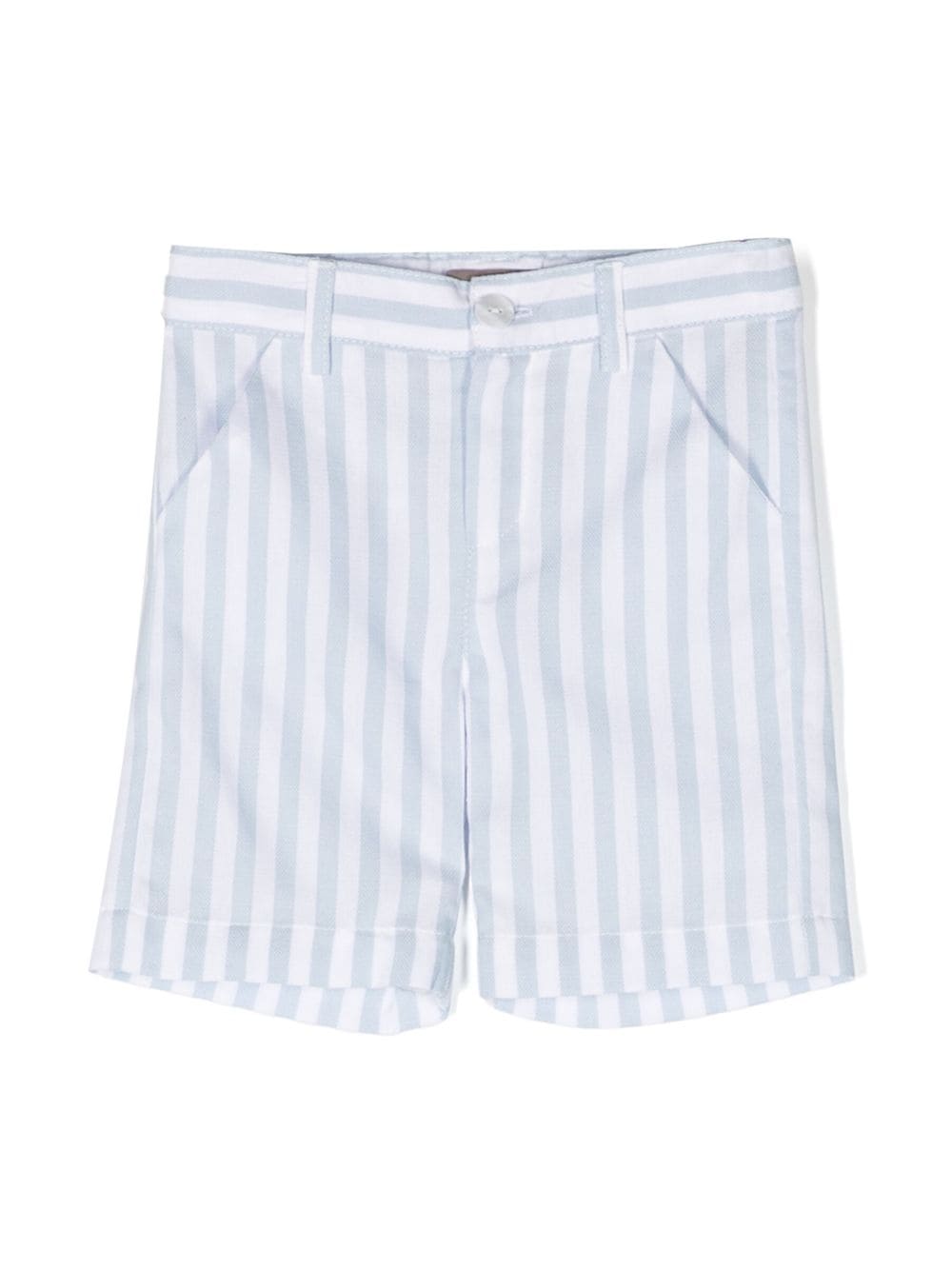 Little Bear striped cotton tailored shorts - White von Little Bear