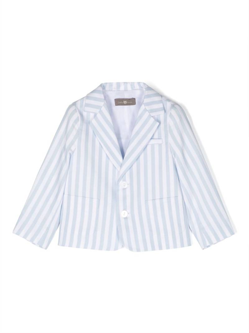 Little Bear striped single-breasted blazer - White von Little Bear