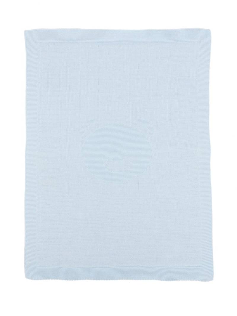 Little Bear teddy bear-motif cotton blanket - Blue von Little Bear