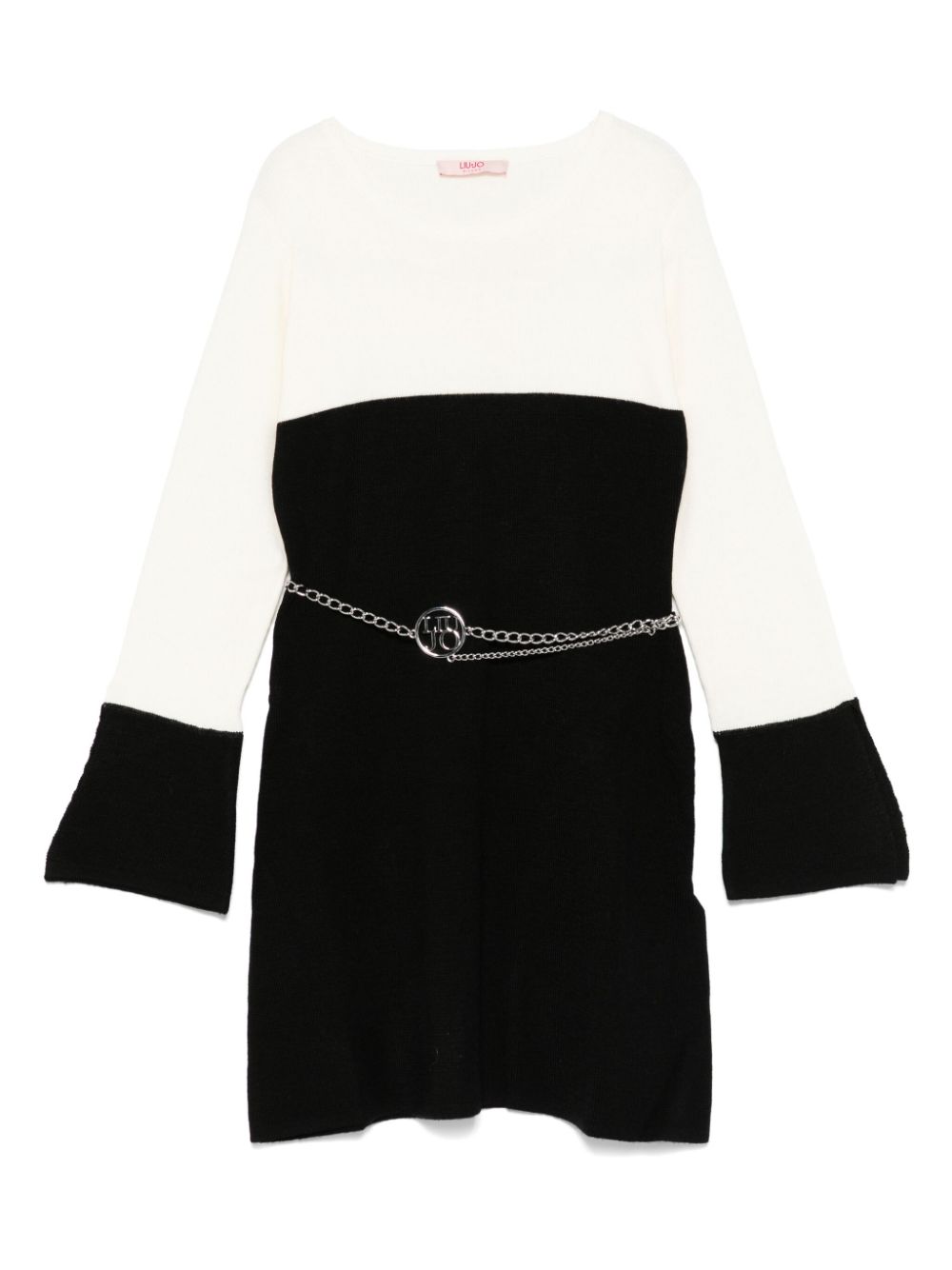 Liu Jo Kids belted knitted dress - Black von Liu Jo Kids