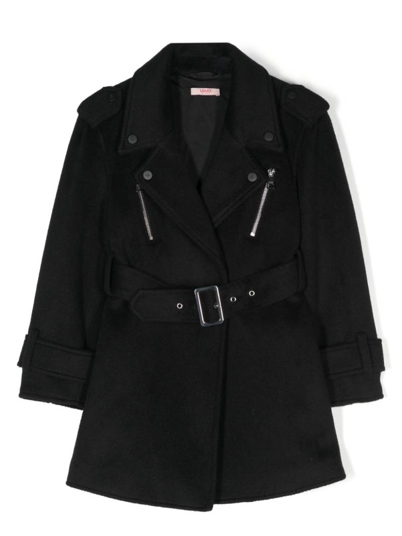 Liu Jo Kids belted trench coat - Black von Liu Jo Kids