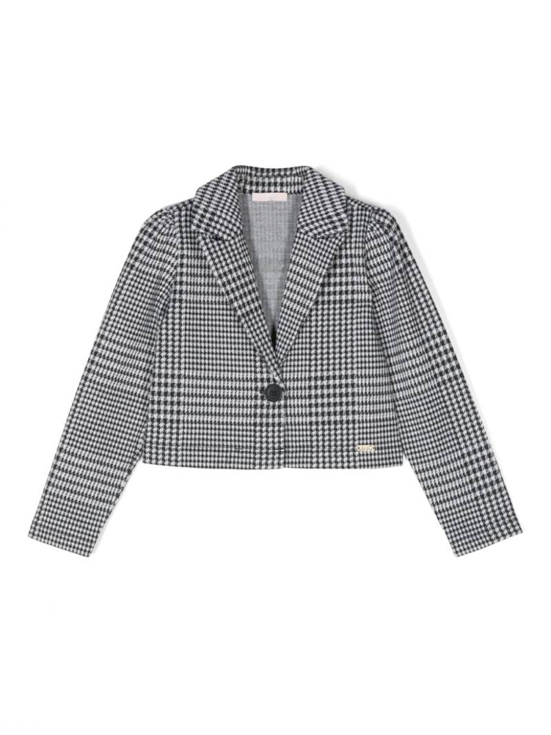 Liu Jo Kids check-pattern cotton blazer - Black von Liu Jo Kids