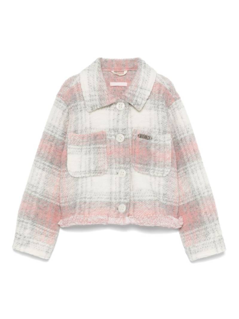 Liu Jo Kids check-pattern jacket - Pink von Liu Jo Kids