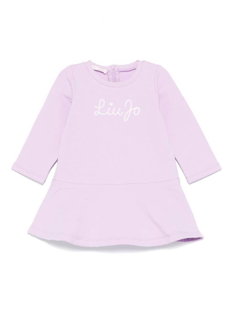 Liu Jo Kids logo-embroidered dress - Purple von Liu Jo Kids