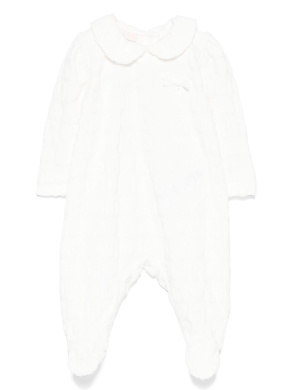 Liu Jo Kids logo-flocked babygrow set - White von Liu Jo Kids