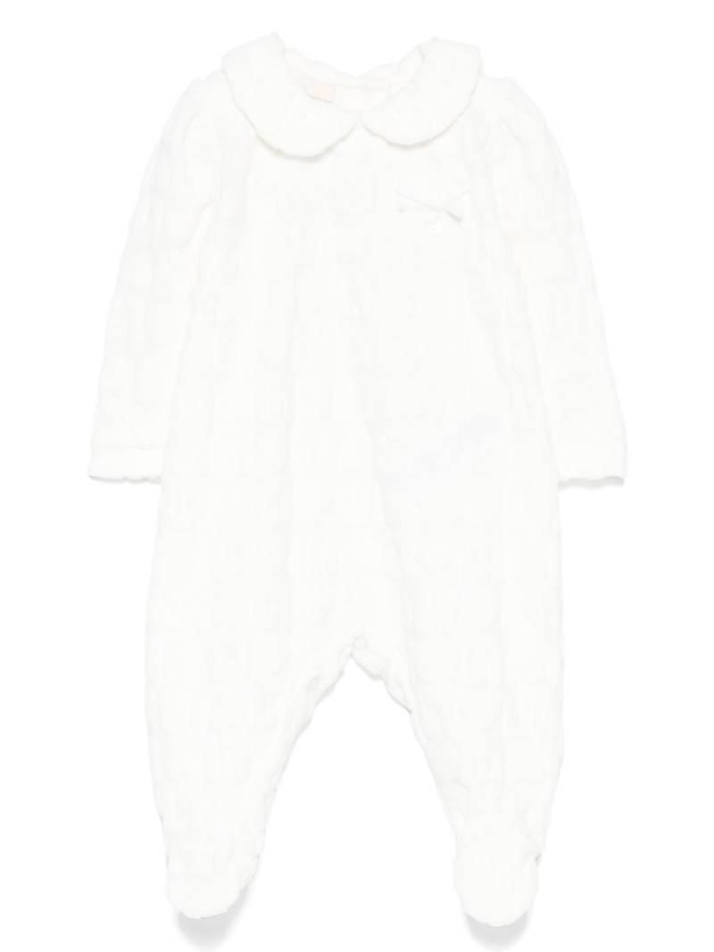 Liu Jo Kids logo-flocked babygrow set - White von Liu Jo Kids