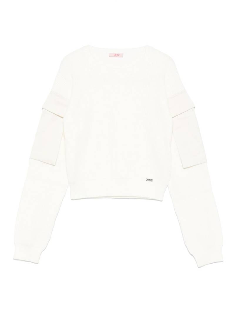 Liu Jo Kids sleeve-pocket jumper - White von Liu Jo Kids