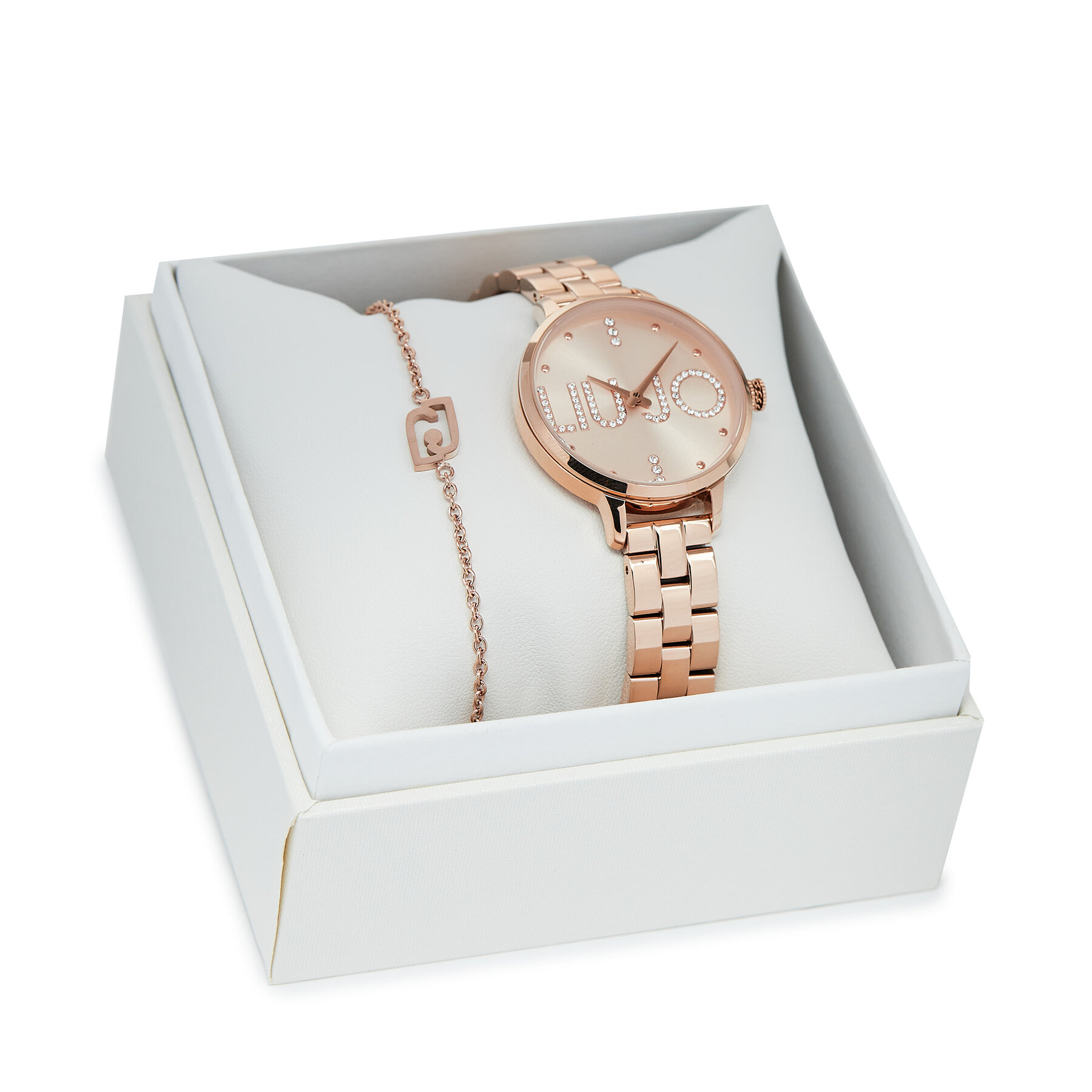 Uhr und Armband Set Liu Jo Couple Plus TLJ2041 Rosé vergoldet von Liu Jo