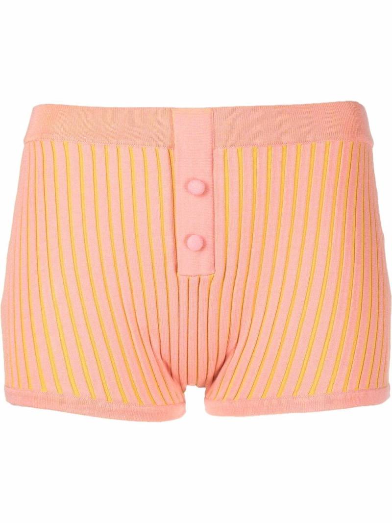 Live The Process Plaited boy shorts - Pink von Live The Process