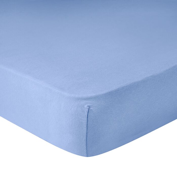 Jersey Fixleintuch für Boxspringbett Superstretch, hellblau von Living Home