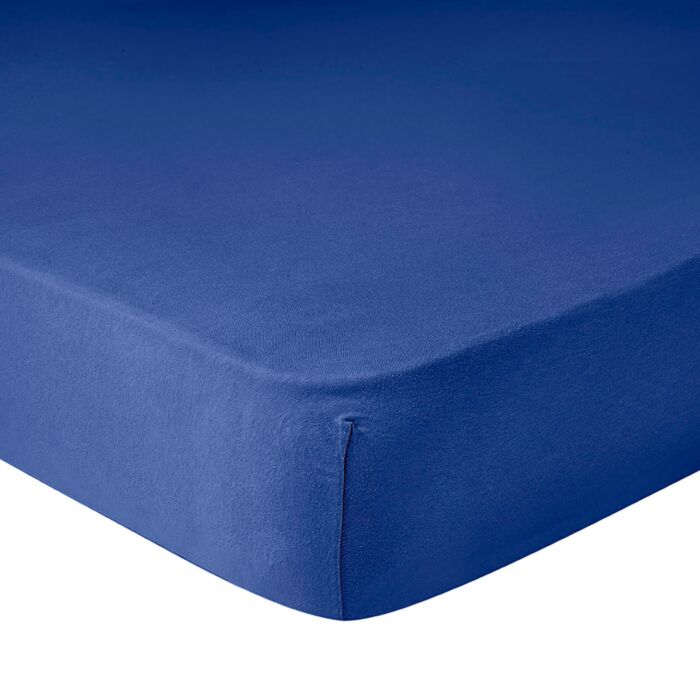 Jersey Fixleintuch für Boxspringbett Superstretch, marine von Living Home