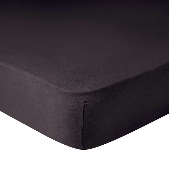 Jersey Fixleintuch für Boxspringbett Superstretch, schwarz von Living Home