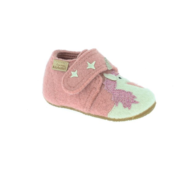 Living Kitzbühel - Baby's Klettschuh Einhorn & Stern - Hüttenschuhe Gr 18 rosa von Living Kitzbühel