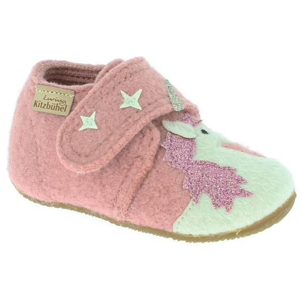 Living Kitzbühel - Baby's Klettschuh Einhorn & Stern - Hüttenschuhe Gr 18 rosa von Living Kitzbühel