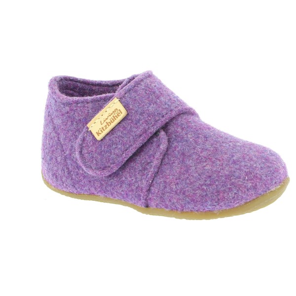 Living Kitzbühel - Baby's Klettschuh Filz Unifarben - Hüttenschuhe Gr 23 lila von Living Kitzbühel