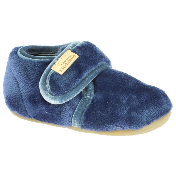 Living Kitzbühel - Baby's Klettschuh Samt Unifarben - Hüttenschuhe Gr 18 blau von Living Kitzbühel