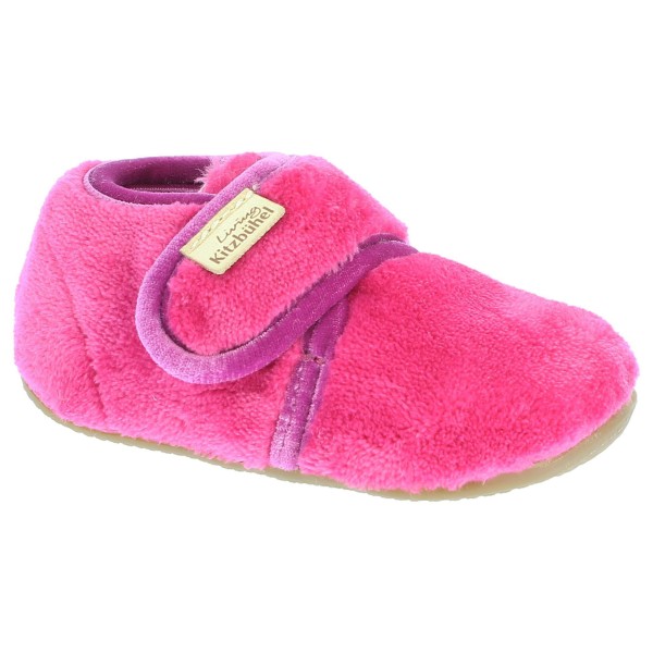 Living Kitzbühel - Baby's Klettschuh Samt Unifarben - Hüttenschuhe Gr 18 rosa von Living Kitzbühel