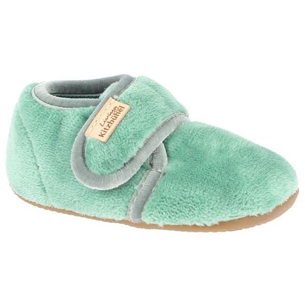 Living Kitzbühel - Baby's Klettschuh Samt Unifarben - Hüttenschuhe Gr 21 grün von Living Kitzbühel