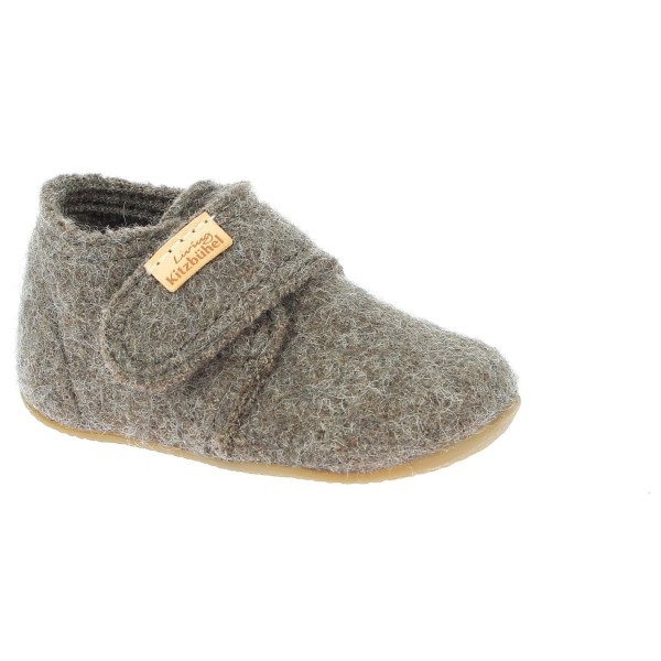 Living Kitzbühel - Baby's Klettschuh Unifarben - Hüttenschuhe Gr 18 grau von Living Kitzbühel