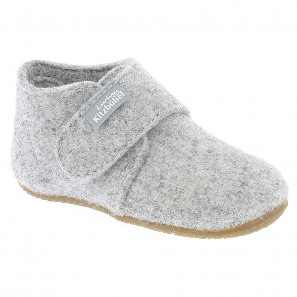 Living Kitzbühel - Babyklettschuh Filz - Hüttenschuhe Gr 18 grau von Living Kitzbühel