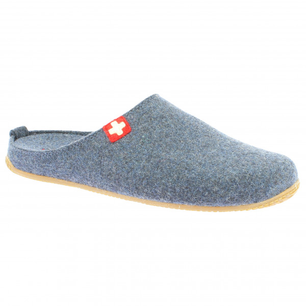 Living Kitzbühel - Filzpantoffel Schweizer Kreuz No. 3886 - Hüttenschuhe Gr 36 grau von Living Kitzbühel