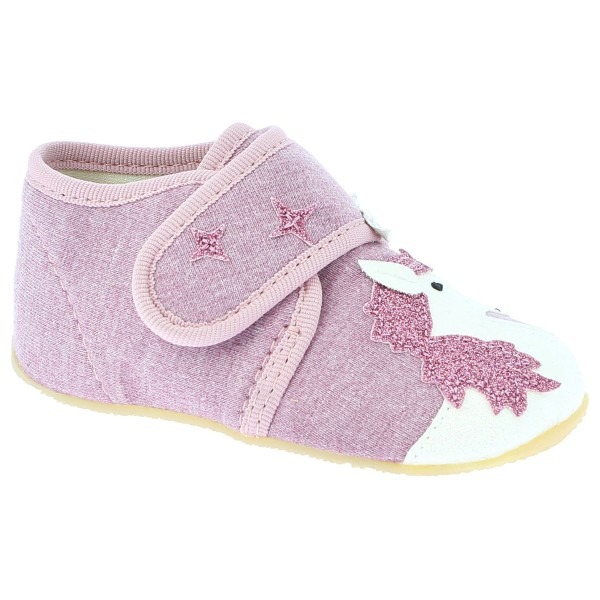 Living Kitzbühel - Kid's Babyklett Einhorn & Regenbogen - Hüttenschuhe Gr 20 lila von Living Kitzbühel