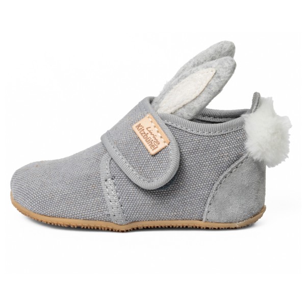 Living Kitzbühel - Kid's Babyklett Heinrich Hase - Hüttenschuhe Gr 22 grau von Living Kitzbühel