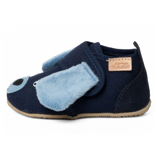 Living Kitzbühel - Kid's Babyklett Hermann Hund - Hüttenschuhe Gr 24 blau von Living Kitzbühel