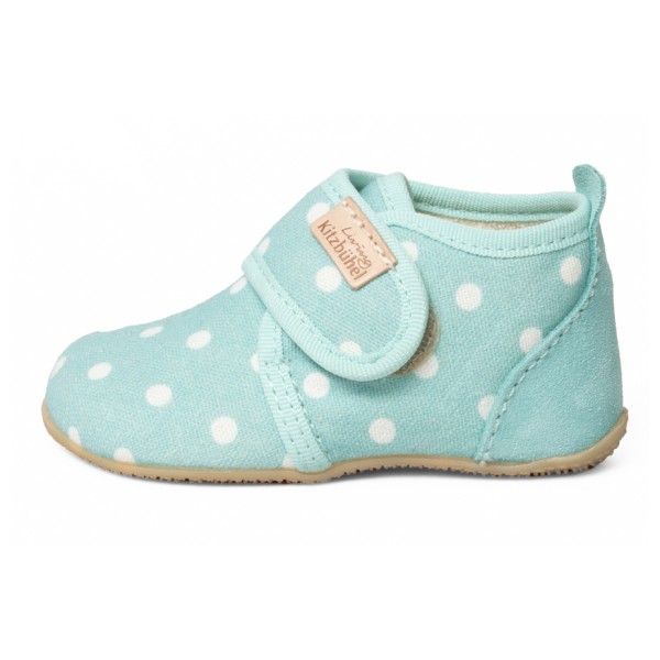 Living Kitzbühel - Kid's Babyklett Pauli Pünktchen - Hüttenschuhe Gr 22;23;24;25;26 beige;blau/grau von Living Kitzbühel