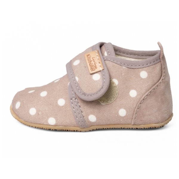 Living Kitzbühel - Kid's Babyklett Pauli Pünktchen - Hüttenschuhe Gr 23 beige von Living Kitzbühel