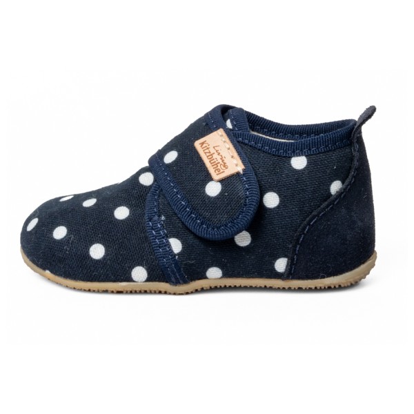 Living Kitzbühel - Kid's Babyklett Pauli Pünktchen - Hüttenschuhe Gr 24 blau/grau von Living Kitzbühel