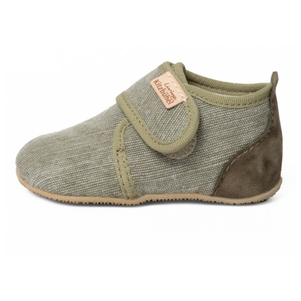 Living Kitzbühel - Kid's Babyklett Ulli Uni - Hüttenschuhe Gr 27 oliv von Living Kitzbühel