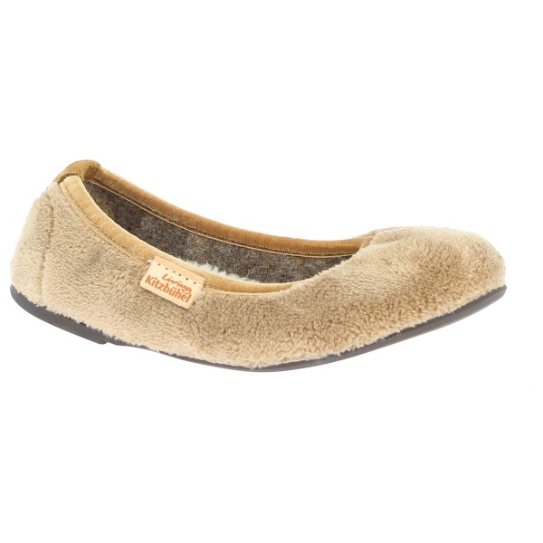 Living Kitzbühel - Kid's Ballerina Samt Unifaben - Hüttenschuhe Gr 28 beige von Living Kitzbühel