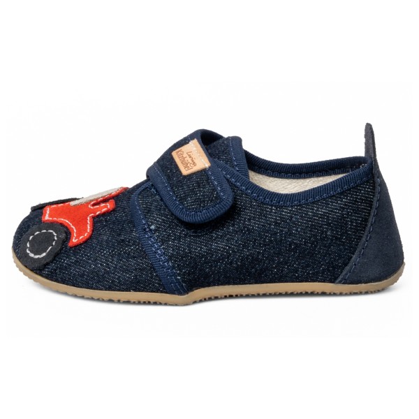 Living Kitzbühel - Kid's Klettmodell Trolliger Traktor - Hüttenschuhe Gr 25 blau von Living Kitzbühel