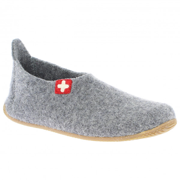 Living Kitzbühel - Kid's Slipper Schweizer Kreuz - Hüttenschuhe Gr 33 grau von Living Kitzbühel