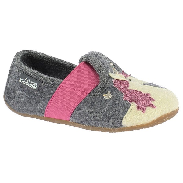 Living Kitzbühel - Kid's T-Modell Einhorn & Stern - Hüttenschuhe Gr 24 grau von Living Kitzbühel