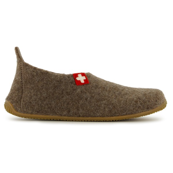 Living Kitzbühel - Slipper Schweizer Kreuz No. 4048 - Hüttenschuhe Gr 36;37;38;39;40;41;42;44;45;46;47;48 grau von Living Kitzbühel