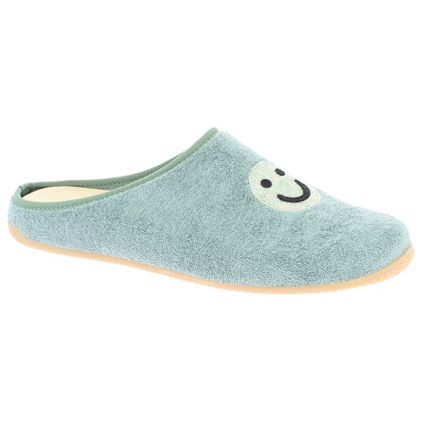 Living Kitzbühel - Women's Pantoffel Frottee Smiley - Hüttenschuhe Gr 37 türkis von Living Kitzbühel