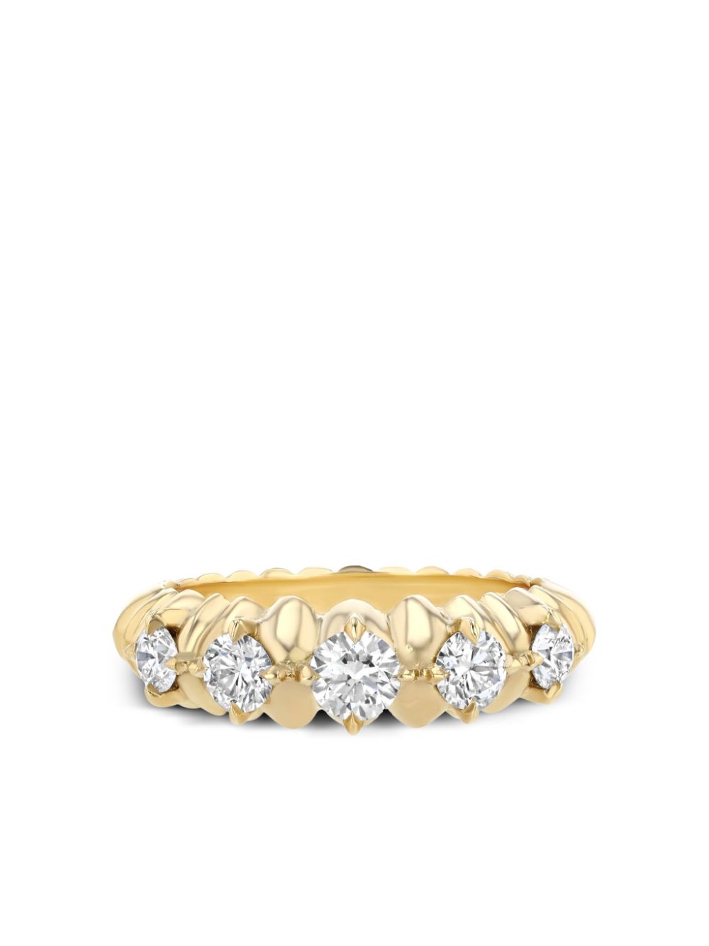 Lizzie Mandler Fine Jewelry 18kt yellow gold Crescent diamond ring von Lizzie Mandler Fine Jewelry