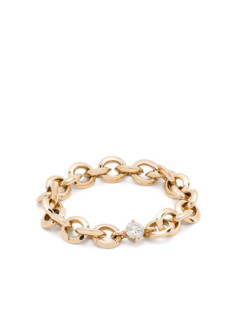 Lizzie Mandler Fine Jewelry 18kt yellow gold Micro chain-link ring von Lizzie Mandler Fine Jewelry