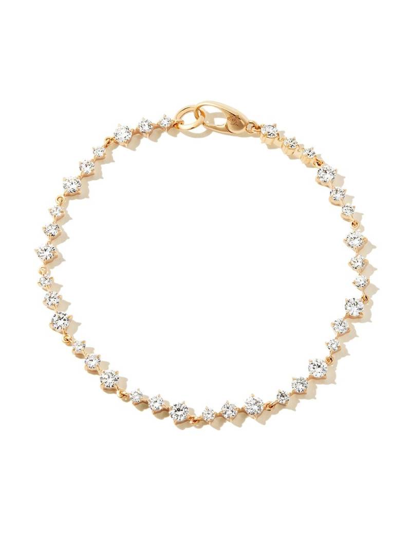 Lizzie Mandler Fine Jewelry 18kt yellow gold Wave Éclat diamond tennis bracelet von Lizzie Mandler Fine Jewelry