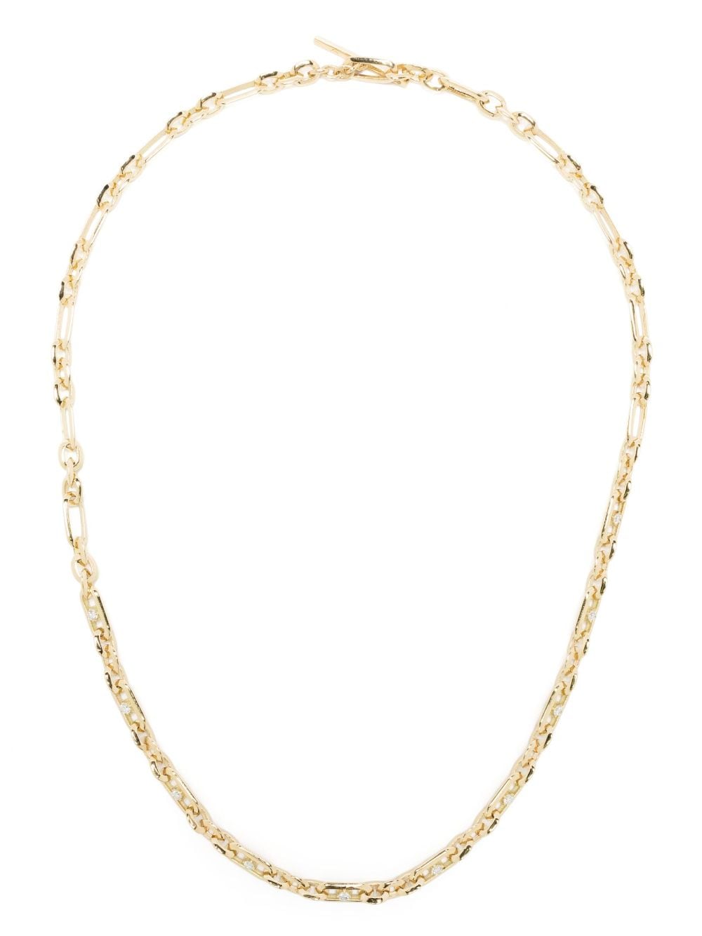 Lizzie Mandler Fine Jewelry 18kt yellow gold diamond figaro-chain necklace von Lizzie Mandler Fine Jewelry