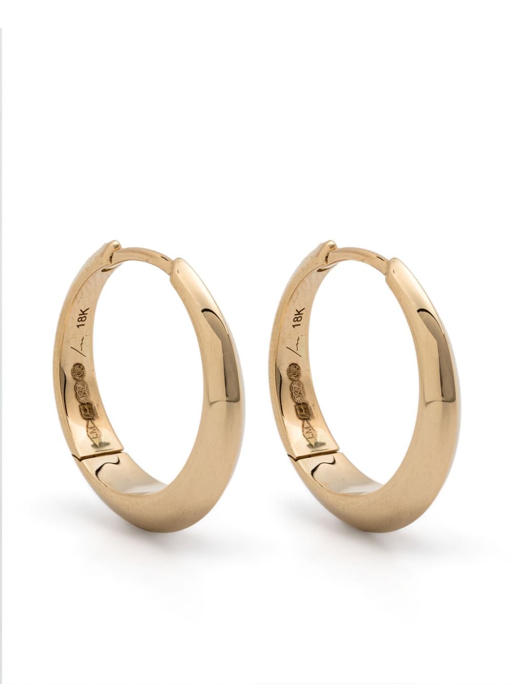 Lizzie Mandler Fine Jewelry 18kt yellow gold large Crescent hoop earrings von Lizzie Mandler Fine Jewelry