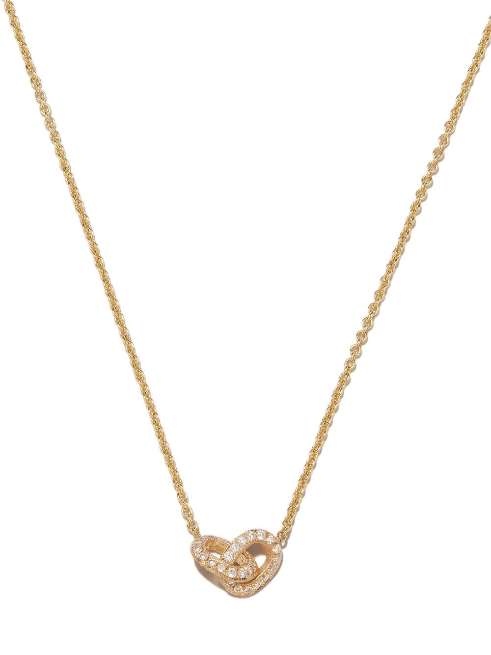 Lizzie Mandler Fine Jewelry 18kt yellow gold linked diamond necklace von Lizzie Mandler Fine Jewelry